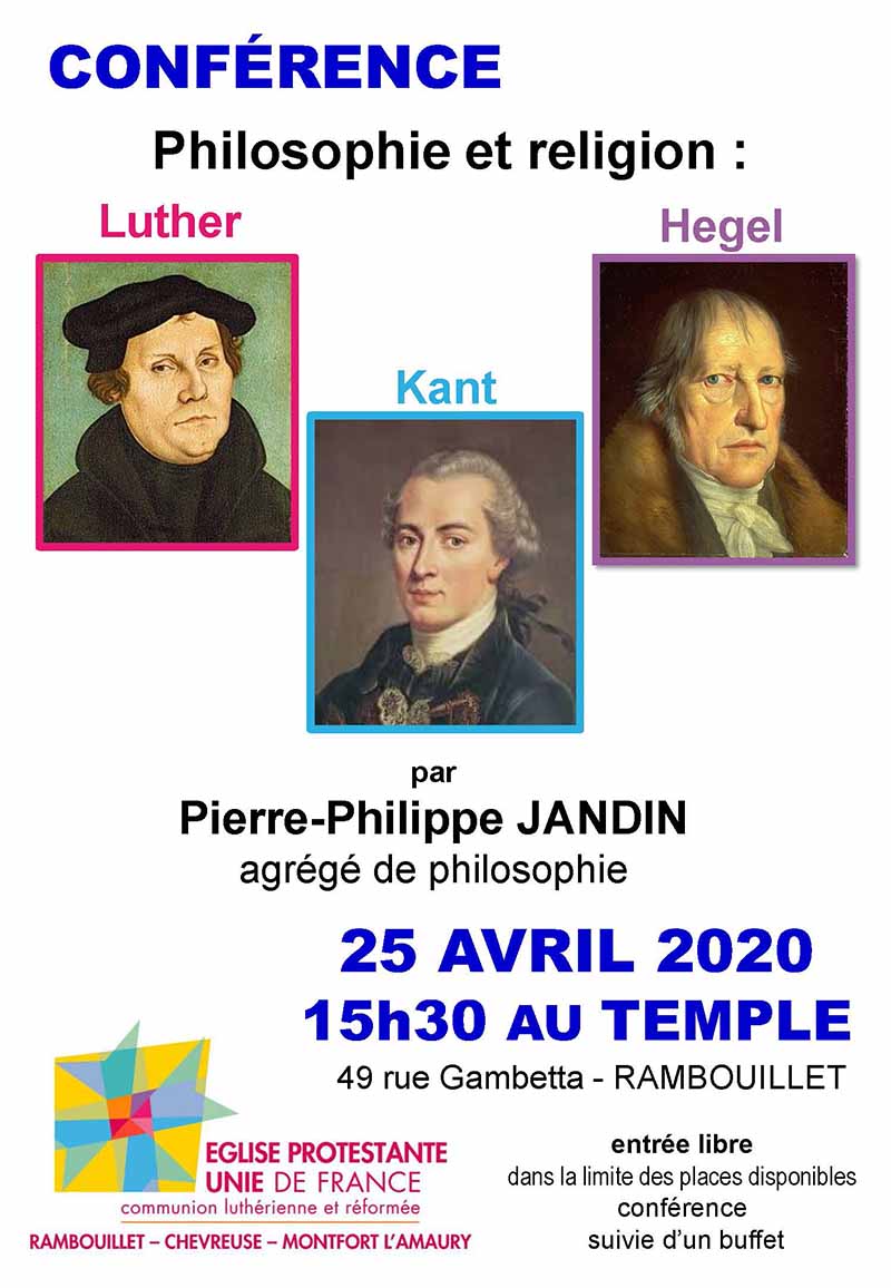 Affiche Conférence Église protestante unie de Rambouillet