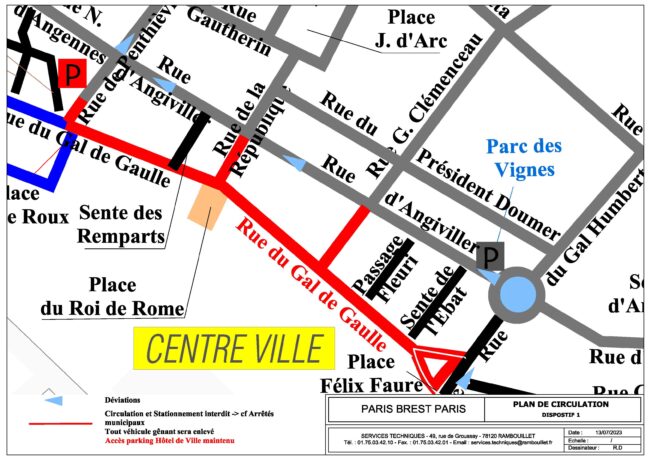 PARIS BREST PARIS 2023 Dispositif 1 Circulation - Office de Tourisme de Rambouillet